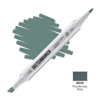 Маркер перм., худ. "Sketchmarker" двухсторонний, BG50 орегонская сосна