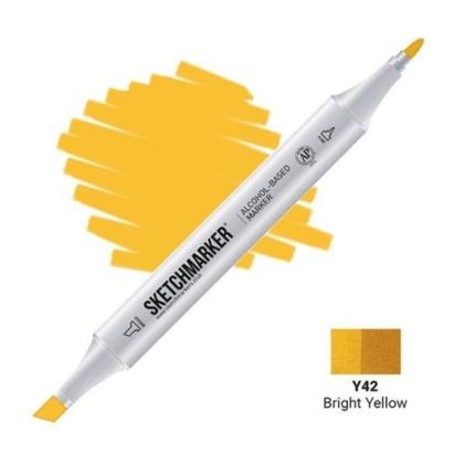Маркер перм., худ. "Sketchmarker" двухсторонний, Y42 яркий желтый