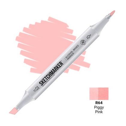 Маркер перм., худ. "Sketchmarker" двухсторонний, R64 поросячий розовый