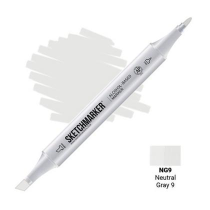 Маркер перм., худ. "Sketchmarker" двухсторонний, NG9 серый нейтральный 9