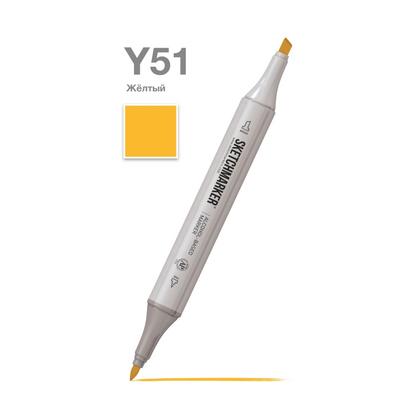 Маркер перм., худ. "Sketchmarker" двухсторонний, Y51 желтый