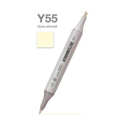 Маркер перм., худ. "Sketchmarker" двухсторонний, Y55 бело-жёлтый