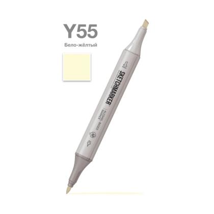 Маркер перм., худ. "Sketchmarker" двухсторонний, Y55 бело-жёлтый