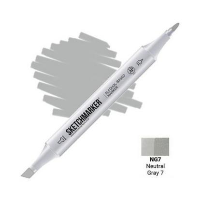 Маркер перм., худ. "Sketchmarker" двухсторонний, NG7 серый нейтральный 7