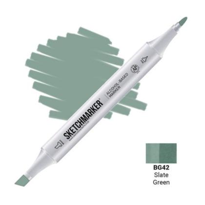 Маркер перм., худ. "Sketchmarker" двухсторонний, BG42 зеленый сланец