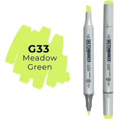 Маркер перм., худ. "Sketchmarker" двухсторонний, G33 зеленый луг