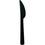 Пластиковый нож одноразовый 17 см, 50 шт./упак., премиум, черный
