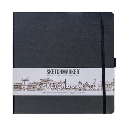 Скетчбук "Sketchmarker" 20*20 см, 140 г/м2, 80 л., черный