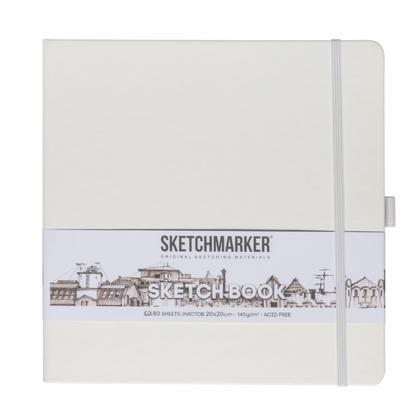 Скетчбук "Sketchmarker" 20*20 см, 140 г/м2, 80 л., фуксия