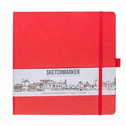 Скетчбук "Sketchmarker" 20*20 см, 140 г/м2, 80 л., королевский синий