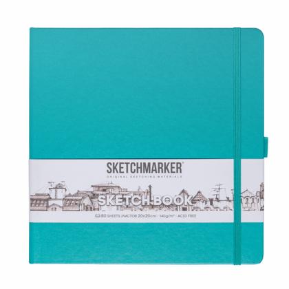 Скетчбук "Sketchmarker" 20*20 см, 140 г/м2, 80 л., королевский синий