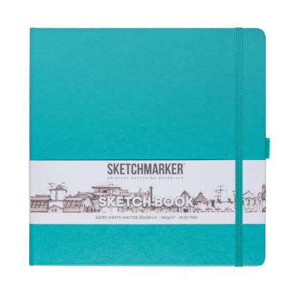 Скетчбук "Sketchmarker" 20*20 см, 140 г/м2, 80 л., белый