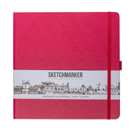 Скетчбук "Sketchmarker" 20*20 см, 140 г/м2, 80 л., маджента