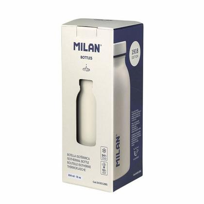 Бутылка термическая 591 мл. "Silver series" Milan метал., серый/розовый