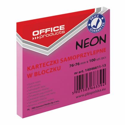 Бумага д/з на кл. осн. 76*76 мм "Office products" 100 л., зеленый неон