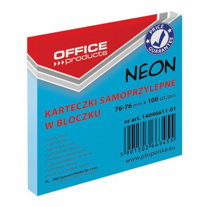Бумага д/з на кл. осн. 76*76 мм "Office products" 100 л., зеленый неон