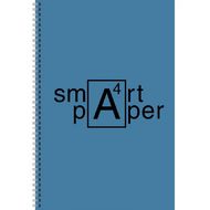 Тетрадь А4 80 л., клет. "Smart paper. No 1" спираль сбоку, обл. карт., мат. ламинация, синий