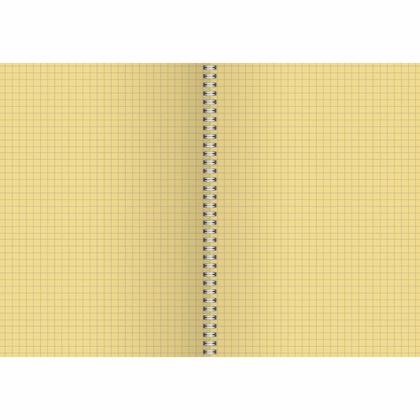 Тетрадь А4 80 л., клет. "Smart paper. No 4" спираль сбоку, обл. карт., мат. ламинация, желтый