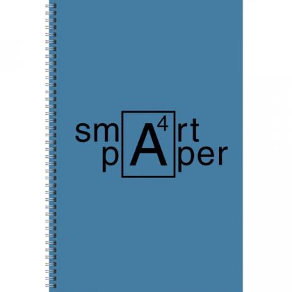 Тетрадь А4 80 л., клет. "Smart paper. No 3" спираль сбоку, обл. карт., мат. ламинация, сиреневый