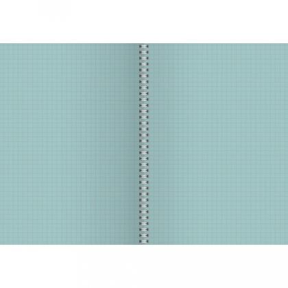 Тетрадь А4 80 л., клет. "Smart paper. No 3" спираль сбоку, обл. карт., мат. ламинация, сиреневый