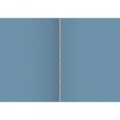 Тетрадь А4 80 л., клет. "Smart paper. No 3" спираль сбоку, обл. карт., мат. ламинация, сиреневый