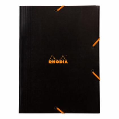 Папка на резинках А4 40 мм. "Rhodia" карт., оранжевый