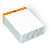 Бумага д/з 75*105 мм "Memo" 80 г/м2, проклеен, обл. карт., в клетку, белый