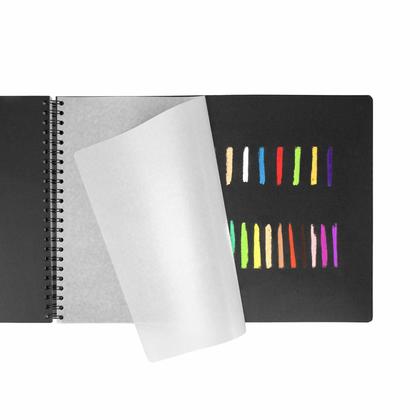 Скетчбук для пастели "GrafArt" с калькой, 270 г/м2, А4, 20 л., черный