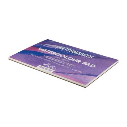 Блок бумаги для акварели "Sketchmarker" 100% хлопок, 21*31 см, 300 г/м2, 10 л., мелкозернистая