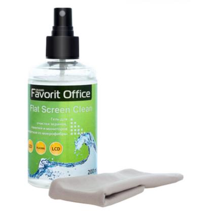 чист_набор д/экранов "Favorit-Flat Screen Clean Set" (гель 200  мл +  салф.микрофибра) Favorit Office