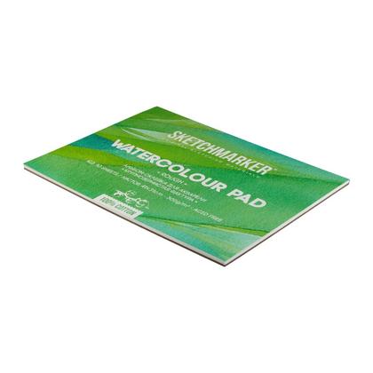 Блок бумаги для акварели "Sketchmarker" 100% хлопок, 31*41 см, 300 г/м2, 10 л., среднезернистая