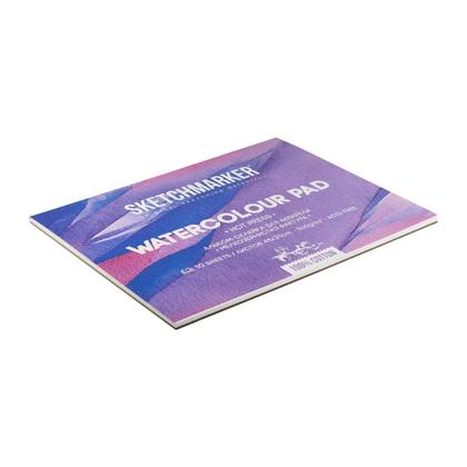 Блок бумаги для акварели "Sketchmarker" 100% хлопок, 31*41 см, 300 г/м2, 10 л., мелкозернистая