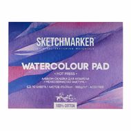 Блок бумаги для акварели "Sketchmarker" 100% хлопок, 31*41 см, 300 г/м2, 10 л., мелкозернистая