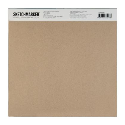 Блок бумаги для акварели "Sketchmarker" 100% хлопок, 26*26 см, 300 г/м2, 10 л., среднезернистая