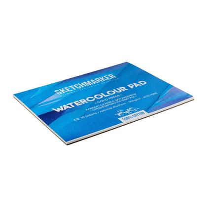 Блок бумаги для акварели "Sketchmarker" 100% хлопок, 31*41 см, 300 г/м2, 10 л., крупнозернистая
