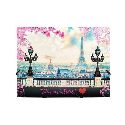 Папка на резинках 15 мм. "Take me to Paris" пласт.