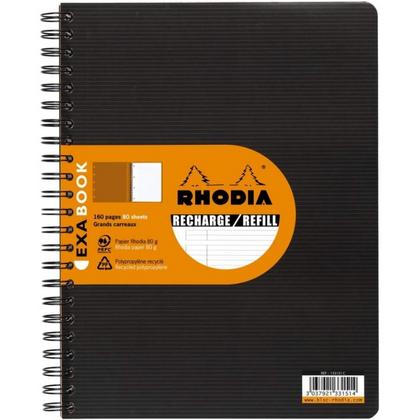 Блокнот А4 210*297 мм, 80 л., лин. "Exabook" спираль сбоку, сменный блок