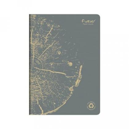 Блокнот А4 210*297 мм, 48 л.,  в клетку "Forever Premium" склейка сбоку, обл. карт., ассорти