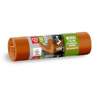 Мешки для мусора 120л 10шт/рулон ПВД Anna Zaradna 22мкм 70*115см цв.коричневый БИООТХОДЫ, с ушками