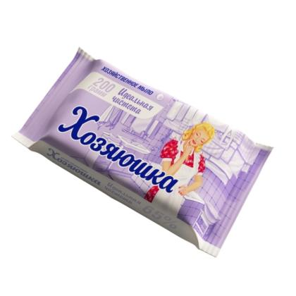 Мыло хозяйственное Хозяюшка идеальная чистота 65%, 200 г., флоу-пак