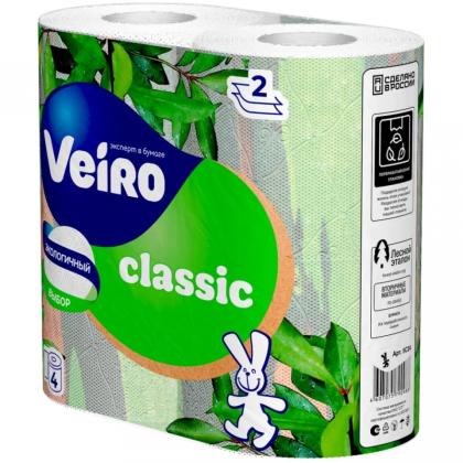 Бумага туалетная  Veiro Classic, 24 рул, цв.белый, 2-сл.