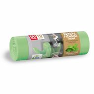 Мешки для мусора 60л 10 шт/рулон ПВД Anna Zaradna 16мкм 61*70см цв.св.-зеленый, с ушками,  аромат мяты