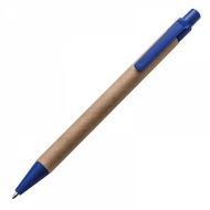Ручка шарик/автомат "Bristol" карт./пласт., коричневый/синий, стерж. синий