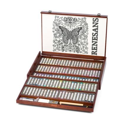 Пастель сухая "Renesans" набор 119 цв., деревянный короб
