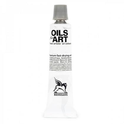 Краски масляные "Oils for art" 52 белила быстросохнущие, 20 мл., туба