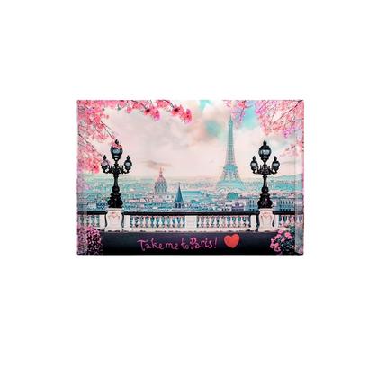 Папка конверт на кнопке А4 "Take me to Paris" разноцветный