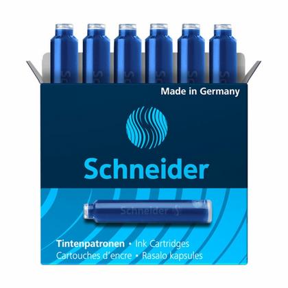 Чернильный патрон "Schneider" 6 шт/уп., синий