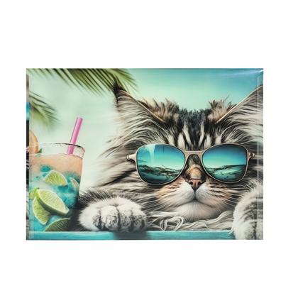Папка конверт на кнопке А4 "Chillout cat" разноцветный