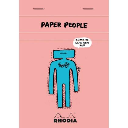 Блокнот А6 105*148 мм, 80 л., в клетку "Paper people" скоба сверху, обл. карт., розовый