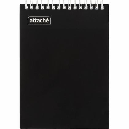 Блокнот А5 140*195 мм, 60 л., в клетку, "Attache однотонный" спираль сверху, обл. карт., бордовый